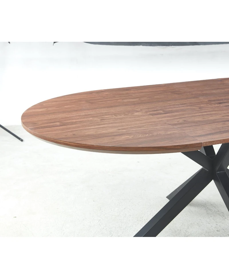 Streamdale Furniture Extendable Table Metal Leg Mdf Top 120-200cm