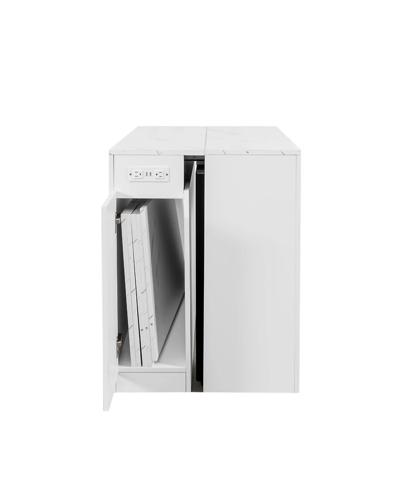 Streamdale Extendable Dining Table with Outlet & Storage