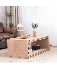 Streamdale Furniture Streamdale Rustic Beaded Edge Coffee Table