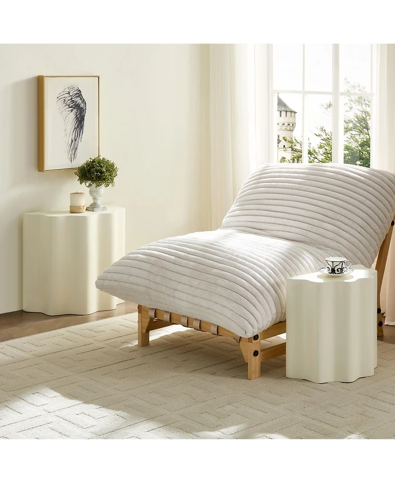 Streamdale Furniture Wavy Edge Side Table Set - Modern End Tables for Living Room/Bedroom