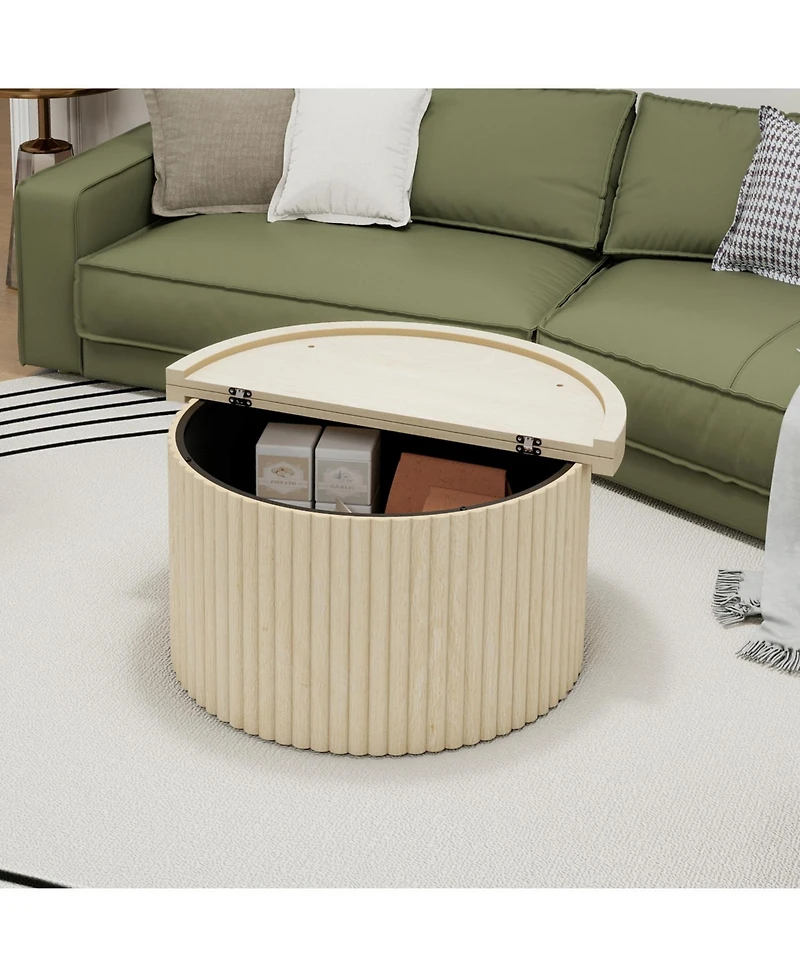 Streamdale Furniture Modern Round Coffee Table Accent Table
