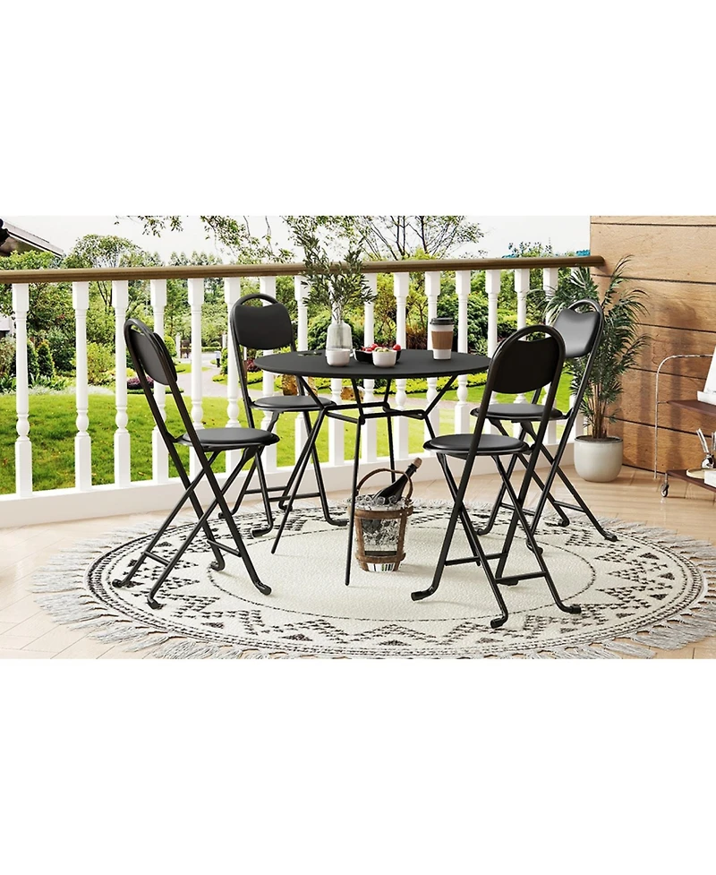 Streamdale Furniture Streamdale Folding Stool with Backrest - Padded