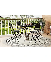 Streamdale Furniture Streamdale Folding Stool with Backrest - Padded