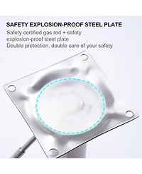 Streamdale Furniture Titanium Leather Bar Stool, Swivel Adjustable Height