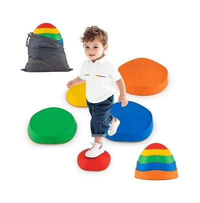 Hongge Kids Balance Stepping Stones Set for Indoor and Outdoor Sensory Play