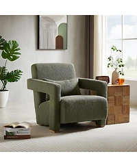 Streamdale Furniture Comfy 3-Seat Sofa with Wooden Legs Retro Style for Living Room and Study