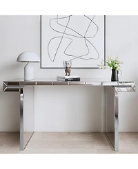 Streamdale Furniture Luxury Fluted Mirror Console Table