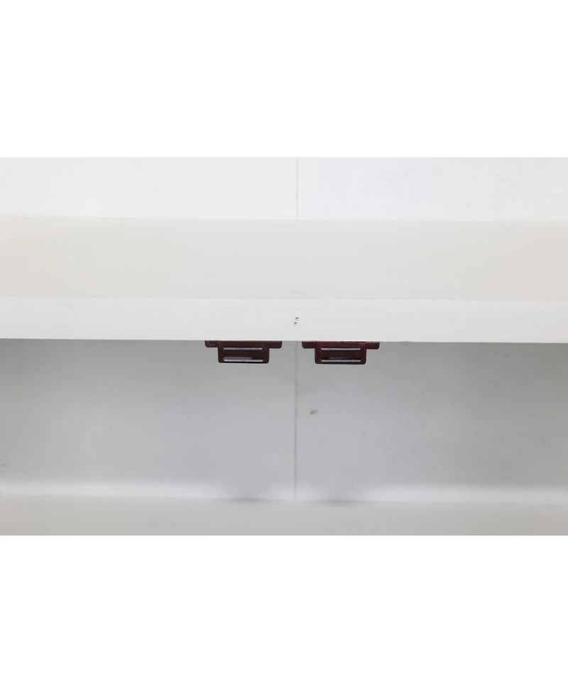 Streamdale Furniture 27" White Tower Cabinet - Rustic Wood Sideboard