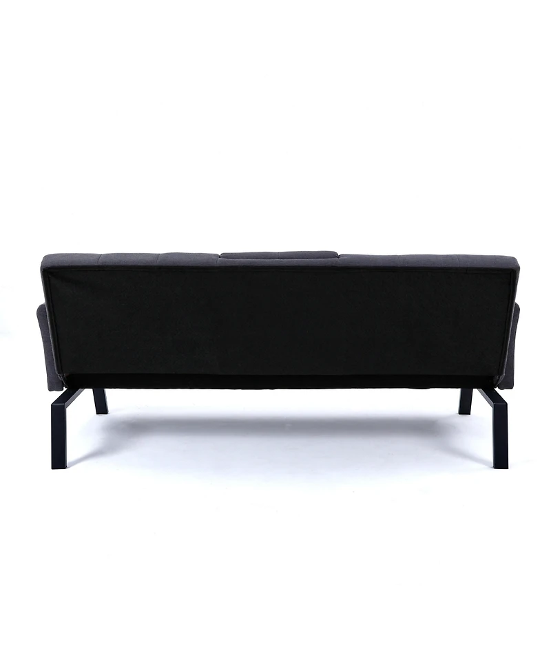 Streamdale Furniture 70" Cotton Linen Sofa Bed- Foldable, Cup Holder