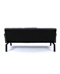 Streamdale Furniture 70" Cotton Linen Sofa Bed- Foldable, Cup Holder