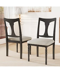 Streamdale Furniture Extendable Dining Table Set with 6 Upholstered Chairs