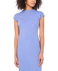 Vince Camuto Women's Mock Neck Cap-Sleeve Midi Dress