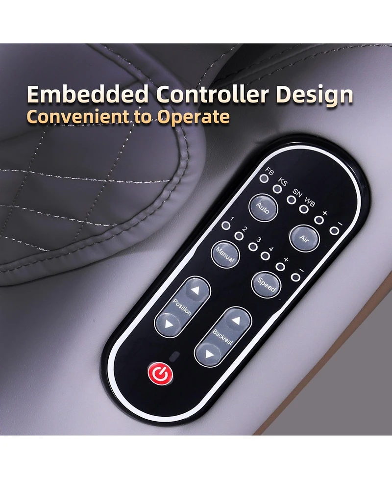 Streamdale Furniture Zero Gravity Sl-Track Shiatsu Massage Chair with Heat & Remote