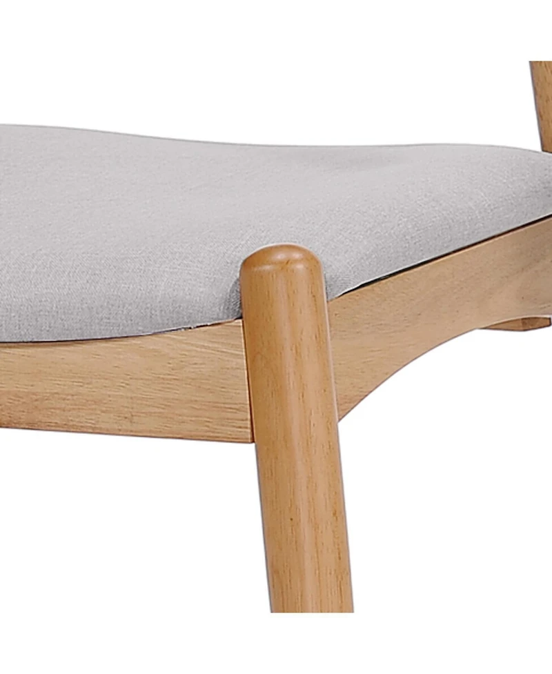 Streamdale Furniture Rubberwood Dining Chairs (Set of 2) - Natural/Beige