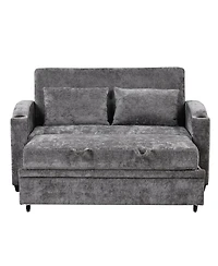Streamdale Furniture 61.6" Pull Out Sofa Bed Loveseat with Usb & Cup Holders