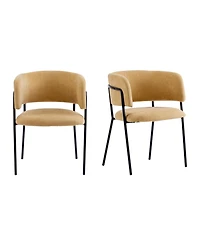 Streamdale Furniture Upholstered Arm Dining Chair Set of 2
