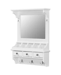 Streamdale Furniture Floating Makeup Vanity with Mirror & Storage
