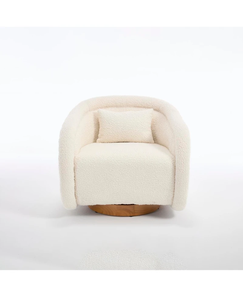 Streamdale Furniture Swivel Teddy Barrel Chair