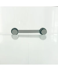 Streamdale Furniture Tempered Glass Display Cabinet w/ Led, Lock, Mirror Back.