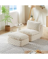 Streamdale Furniture Full Compression sofa chair with swivel add Ottoman