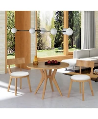 Streamdale Furniture Mid-Century Round Dining Set- Table & 2 Chairs