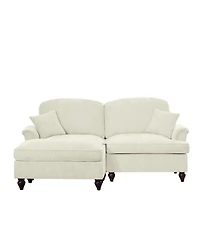 Streamdale Furniture Mid Century Modular L Shaped Sofa with Ottoman