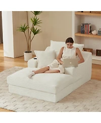 Streamdale Furniture Streamdale Modern White Sofa Lounge Chair