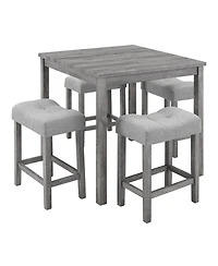 Streamdale Furniture Streamdale 5-Piece Industrial Dining/Bar Table & Chairs Set