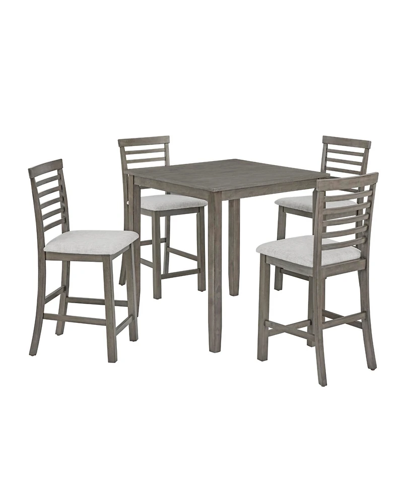 Streamdale Furniture 5-Piece Retro Dining Table & Chairs Set - (Assembly Required)