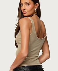 Edikted Women's Laidie Metallic Tank Top