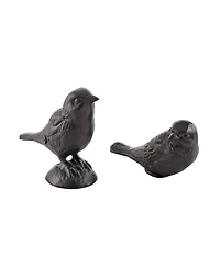 Danya B Brown Cast Iron Set of 2 Bird Sculptures