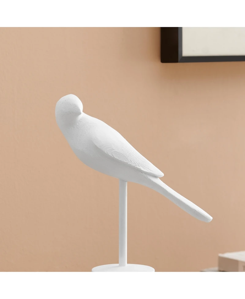 Danya B Ren Bird Perched White Sculptures - Set of 3