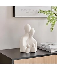 Danya B Hans White Nesting Family of 4 Matte Ceramic Sculpture Set
