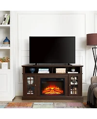 Streamdale Furniture Streamdale Tv Stand with Fireplace for TVs Up to 65", Espresso