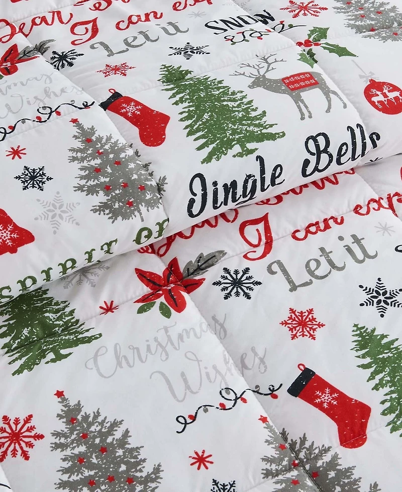 Linery & Co. All-Season Printed Down Alternative Comforter Set