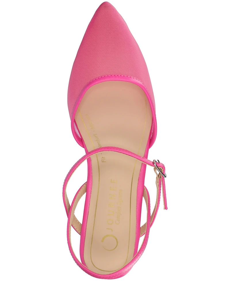 Journee Collection Women's Martine Strappy Pointed Toe Flats