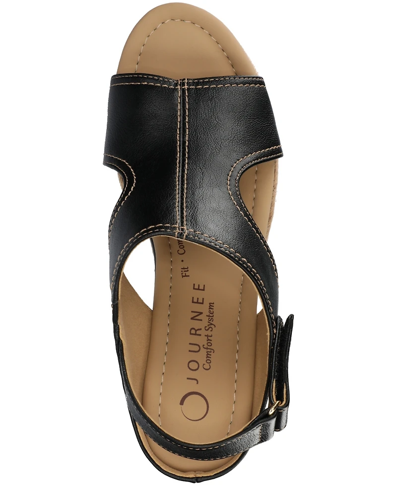 Journee Collection Women's Rayleigh Espadrille Wedge Sandals