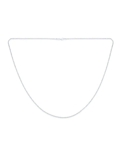 Bling Jewelry Classic Fine Thin 2.5MM Strong Rolo Link Cable Chain Necklace Men .925 Sterling Silver