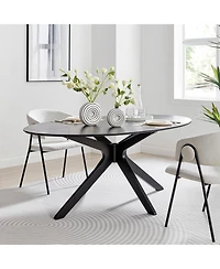 Danya B Etta Two Piece Ceramic Black and White Striped Donut Vase Set