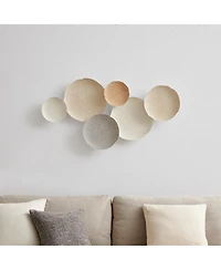 Danya B Savanna Earth Toned Connected Circle Metal Wall Art