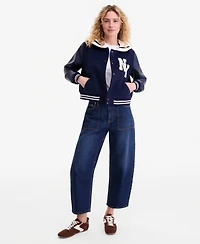 On 34th Women's Sailor-Collar Varsity Jacket, Macy's Exclusive