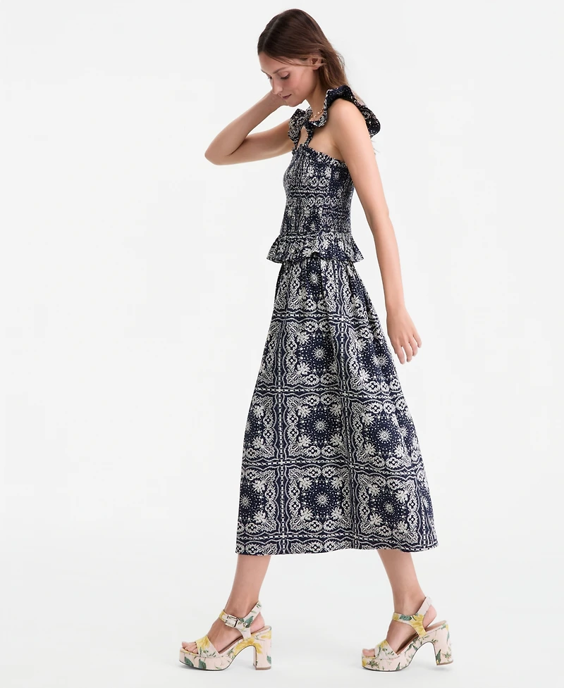On 34th Women's Bandana-Print Pull-On Midi Skirt, Macy's Exclusive