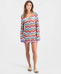 Miken Juniors' Chevron Dress Swim Cover-Up, Exclusively at Macy's