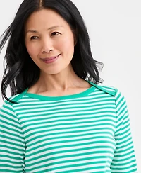Style & Co Petite Boat Neck Top, Macy's Exclusive