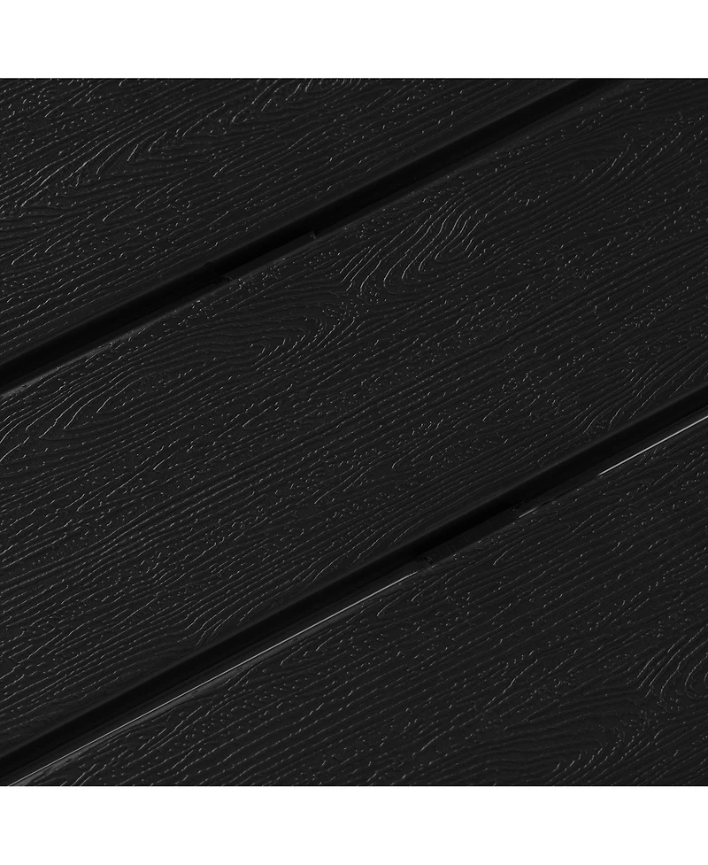 WestinTrends 3-Piece Hdpe Plastic Adirondack Chairs with 18" Square Side Table Patio Set