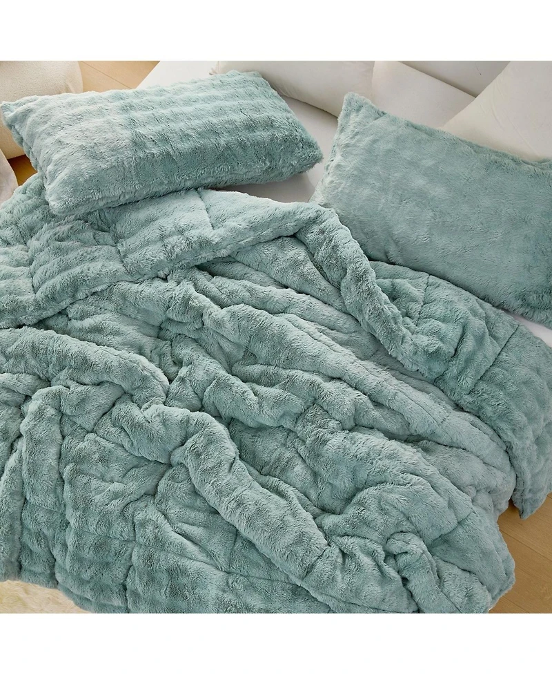 Coma Inducer Chunky Puffy Bunny - Oversized Comforter Set Limestone Green