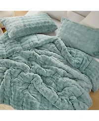 Coma Inducer Chunky Puffy Bunny - Oversized Comforter Set Limestone Green