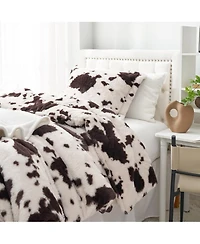 Coma Inducer Cow Crush - Oversized Comforter Set - Brown and White.