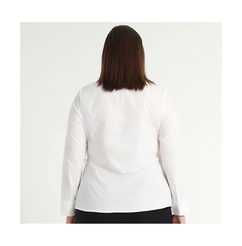 Estelle Women's Plus Leo Long Sleeve Top