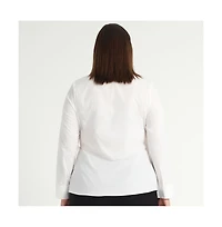 Estelle Women's Plus Leo Long Sleeve Top